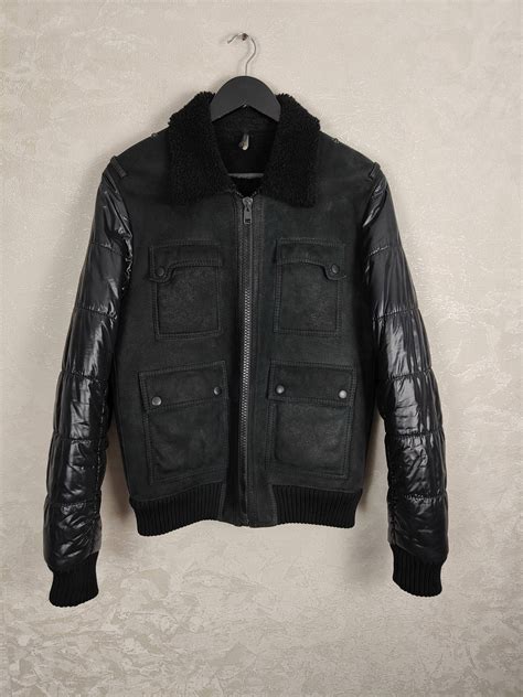 dior homme shearling|dior leather jacket.